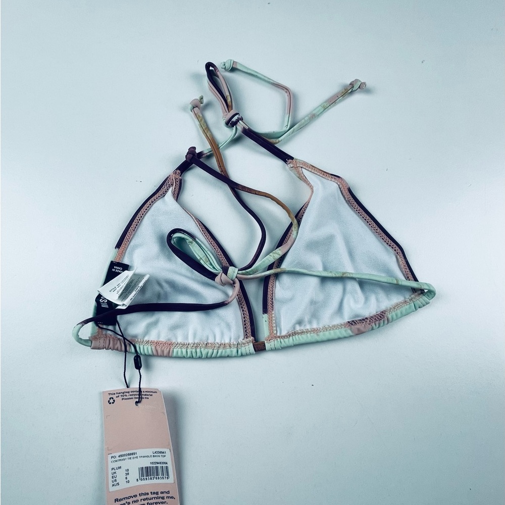 CONTRAST TIE DYE TRIANGLE BIKINI TOP
PLUM - Picture 2 of 4